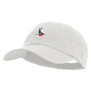 Tropical Parrot Logo Embroidered Garment Washed Cotton Twill Cap - White OSFM