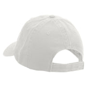 Tropical Parrot Logo Embroidered Garment Washed Cotton Twill Cap - White OSFM