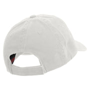 Tropical Parrot Logo Embroidered Garment Washed Cotton Twill Cap - White OSFM