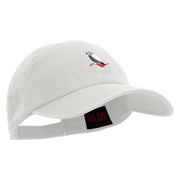 Tropical Parrot Logo Embroidered Garment Washed Cotton Twill Cap - White OSFM