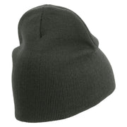 Pit Shop Embroidered 8 Inch Short Beanie - Dk-Grey OSFM