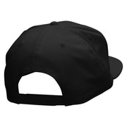 Large Lady Bug Patched Superior Cotton Twill Flat Bill Snapback Prostyle Cap - Black OSFM