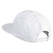 Old English Black S Patched 6 Panels Round Bill Cap - White OSFM