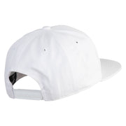 Old English Black S Patched 6 Panels Round Bill Cap - White OSFM
