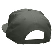 Large Lady Bug Patched Superior Cotton Twill Flat Bill Snapback Prostyle Cap - Charcoal OSFM