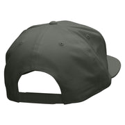 Large Lady Bug Patched Superior Cotton Twill Flat Bill Snapback Prostyle Cap - Charcoal OSFM