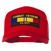 US Navy Combat Veteran Patched Mesh Cap