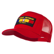 US Navy Combat Veteran Patched Mesh Cap