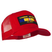 US Navy Combat Veteran Patched Mesh Cap