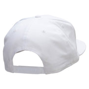 Large Lady Bug Patched Superior Cotton Twill Flat Bill Snapback Prostyle Cap - White OSFM