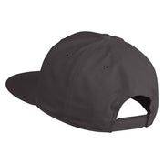 Old English Black S Patched 6 Panels Round Bill Cap - Dark Grey OSFM