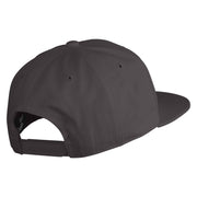 Old English Black S Patched 6 Panels Round Bill Cap - Dark Grey OSFM
