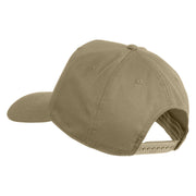 USS America CV 66 Blue Patched Solid Cotton Twill 5 Panel Prostyle Snap Cap - Khaki OSFM
