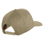 USS America CV 66 Blue Patched Solid Cotton Twill 5 Panel Prostyle Snap Cap - Khaki OSFM