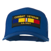 US Navy Combat Veteran Patched Mesh Cap