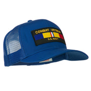 US Navy Combat Veteran Patched Mesh Cap