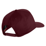 USS America CV 66 Blue Patched Solid Cotton Twill 5 Panel Prostyle Snap Cap - Maroon OSFM