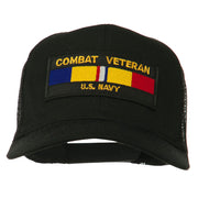 US Navy Combat Veteran Patched Mesh Cap