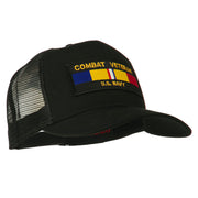 US Navy Combat Veteran Patched Mesh Cap