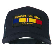 US Navy Combat Veteran Patched Mesh Cap