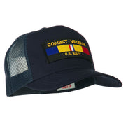 US Navy Combat Veteran Patched Mesh Cap