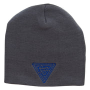 Impossible Triangle Embroidered 8 Inch Short Beanie Made in USA - Graphite OSFM