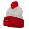 Christmas Snowman Smile Embroidered Cuff Long Beanie