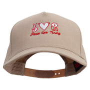 Peace Love Nursing Solid Cotton Twill 5 Panel Prostyle Snap Cap - Khaki OSFM