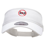 No War Embroidered Brushed Sports Visor