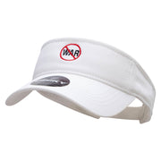 No War Embroidered Brushed Sports Visor