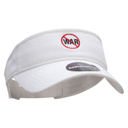 No War Embroidered Brushed Sports Visor