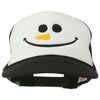 Christmas Snowman Smile Embroidered Foam Cap