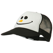 Christmas Snowman Smile Embroidered Foam Cap