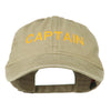 Captain Embroidered Low Profile Washed Cap