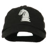 Chess Knight Embroidered Pet Spun Washed Cap