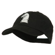 Chess Knight Embroidered Pet Spun Washed Cap