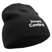 Insect Control Embroidered 8 Inch Short Beanie - Black OSFM