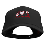 Peace Love Nursing Solid Cotton Twill 5 Panel Prostyle Snap Cap - Black OSFM