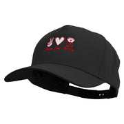 Peace Love Nursing Solid Cotton Twill 5 Panel Prostyle Snap Cap - Black OSFM