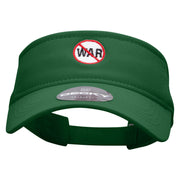 No War Embroidered Brushed Sports Visor