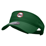 No War Embroidered Brushed Sports Visor