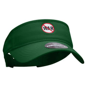 No War Embroidered Brushed Sports Visor