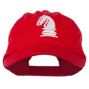 Chess Knight Embroidered Pet Spun Washed Cap