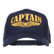 Captain Wing Logo Embroidered Mesh Cap