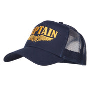 Captain Wing Logo Embroidered Mesh Cap