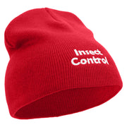 Insect Control Embroidered 8 Inch Short Beanie - Red OSFM