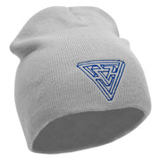 Impossible Triangle Embroidered 8 Inch Short Beanie Made in USA