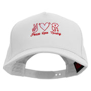 Peace Love Nursing Solid Cotton Twill 5 Panel Prostyle Snap Cap - White OSFM