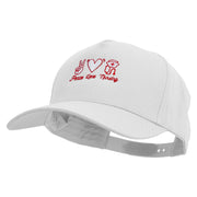 Peace Love Nursing Solid Cotton Twill 5 Panel Prostyle Snap Cap - White OSFM