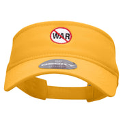 No War Embroidered Brushed Sports Visor